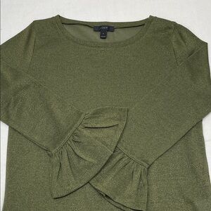 J. Crew Long Sleeve Olive Top